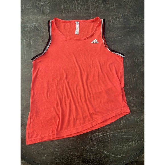 Adidas logo tank side tie Womens S‎ Coral Colored - Picture 1 of 4